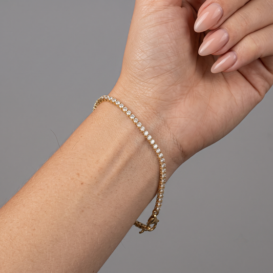 Brilliant Diamond 14K Gold Tennis Bracelet