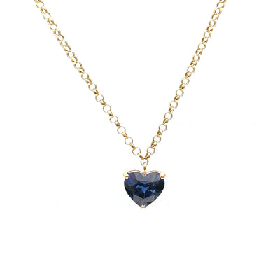 Imperial Blue Sapphire 14K (18k Custom) White Gold Tennis Necklace