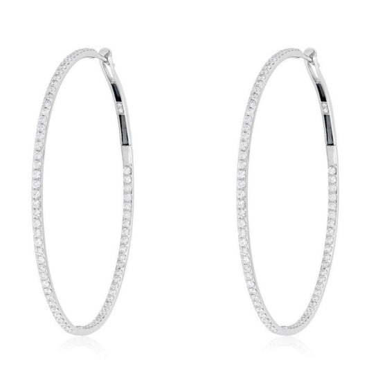 Golden Legacy Diamond Hoop Earrings in 14K Yellow Gold