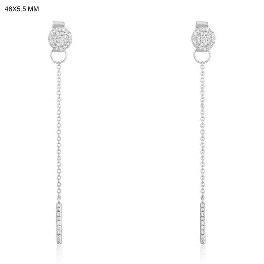 Diamond Drops Earrings in 14K Yellow Gold