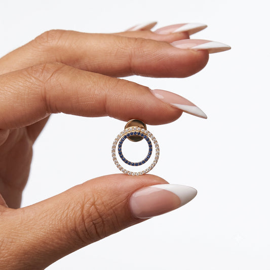 Radiance Unveiled Diamond Halo Drops Earrings in 14K Yellow Gold