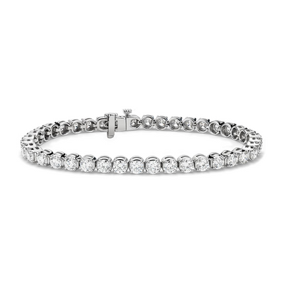 Sumptuous Round Diamond Tennis Bracelet in 14K White Gold