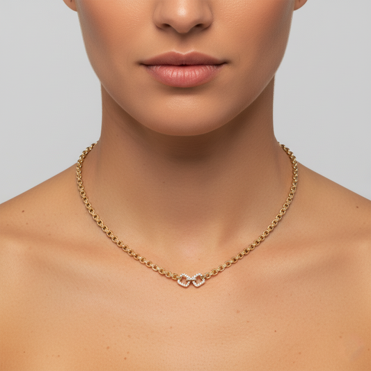 Elegance Link Necklace in 14K Yellow Gold
