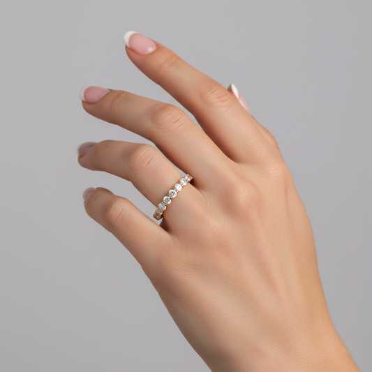Eternity Diamond Ring in 14K Yellow Gold