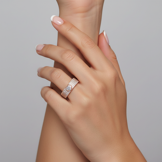 Diamond Infinity Light Eternity Ring in 14K Yellow Gold