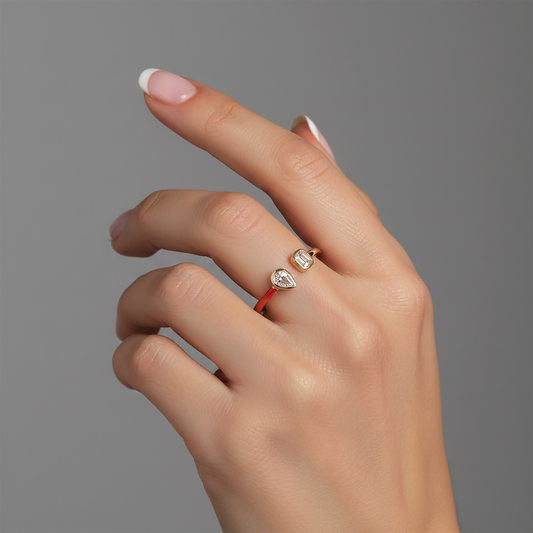 Distinctive Diamonds Open Wrap Ring in 14K Yellow Gold