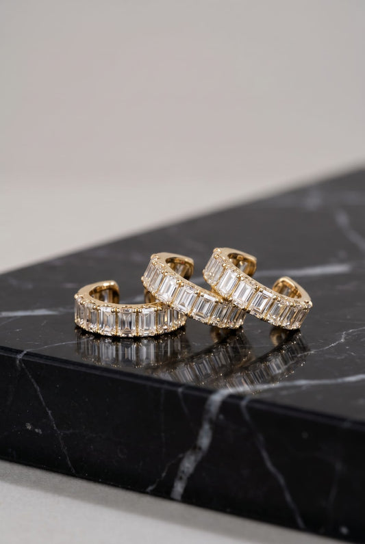 Emerald Cut Diamond Ear Cuff