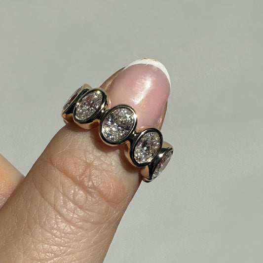 Timeless Elegance Bezel-Set Lab Diamond Ring in 14K Gold