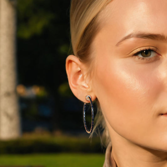 Love’S Radiance Hoop Earrings in 14K Yellow Gold