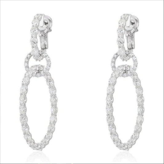 Flawless Aura Diamond Danglers Drop Earrings in 18K Yellow Gold