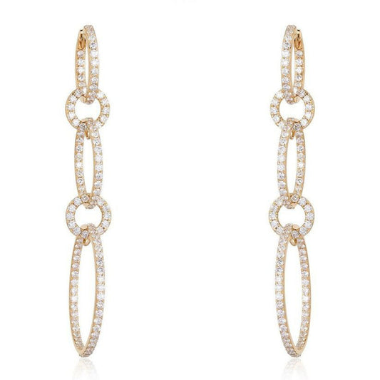 Bewitching Chain Grip Drop Earrings in 14K Yellow Gold