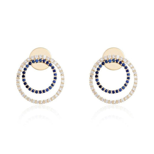 Radiance Unveiled Diamond Halo Drops Earrings in 14K Yellow Gold