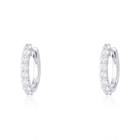 Starshine Elegance Huggies Earrings in 14K Yellow Gold
