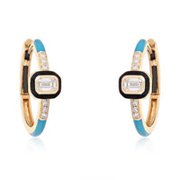 Orbit Diamond Drop Danglers Earrings in 14K Yellow Gold