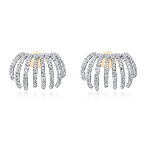 Stud Diamond Earrings in 14K Yellow Gold