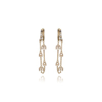 Double Strand Mama Drop Earrings in 14K Yellow Gold