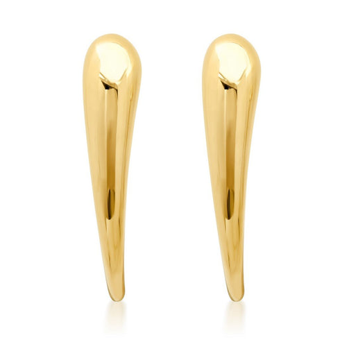 Vivid Long Drop Earrings in 14K Yellow Gold
