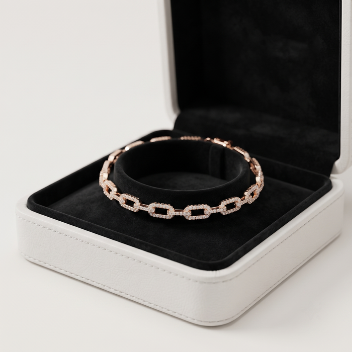 Diamond Pulse Bangle Bracelet in 14K Yellow Gold