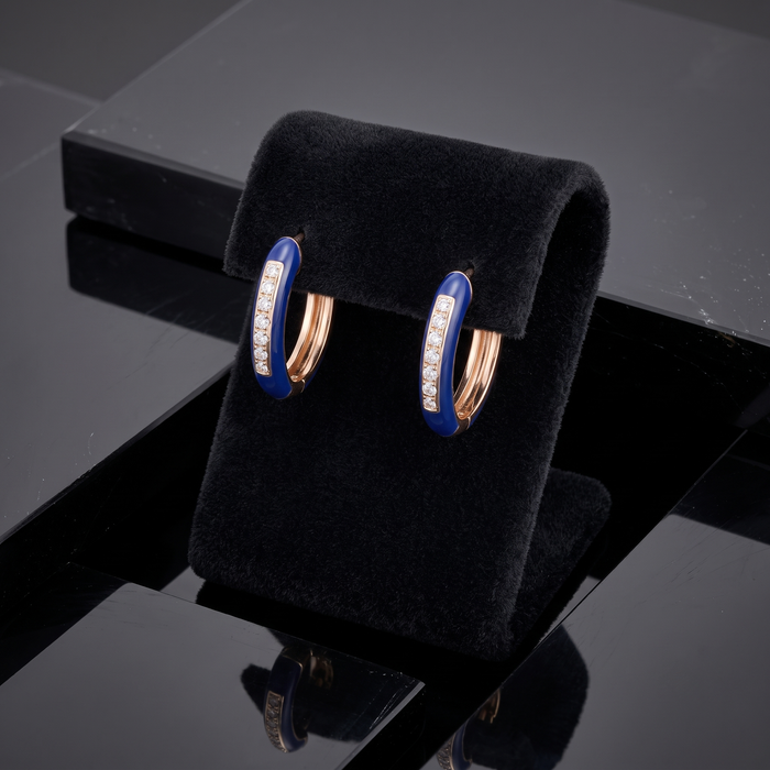 Velvet Whisper Huggie Earrings in 14K Yellow Gold