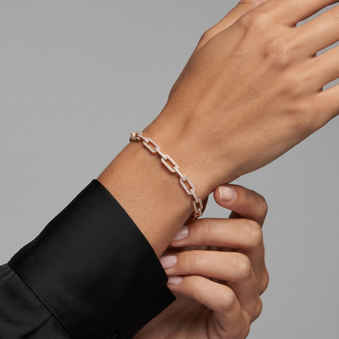 Diamond Pulse Bangle Bracelet in 14K Yellow Gold
