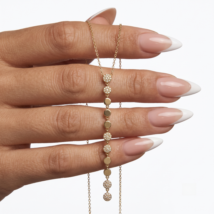Diamond Bloom Lariat Necklace in 14K Yellow Gold