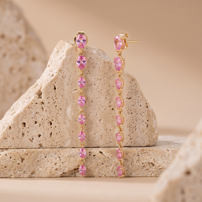 Aura Diamond Infinity Drop Earrings in 14K Yellow Gold