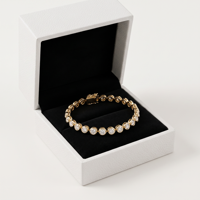Elite Essence Diamond Tennis Bracelet in 14K Yellow Gold