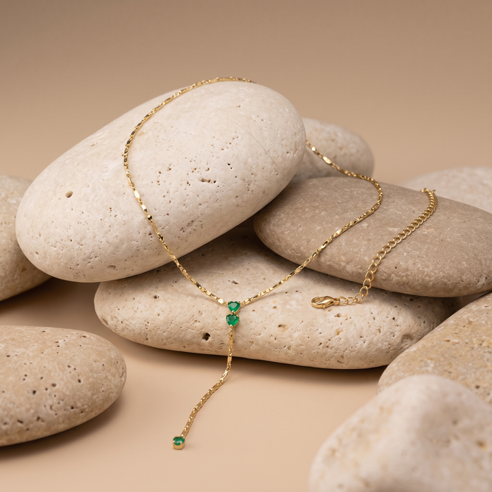 Diamond Dewdrop Lariat Necklace in 14K Yellow Gold