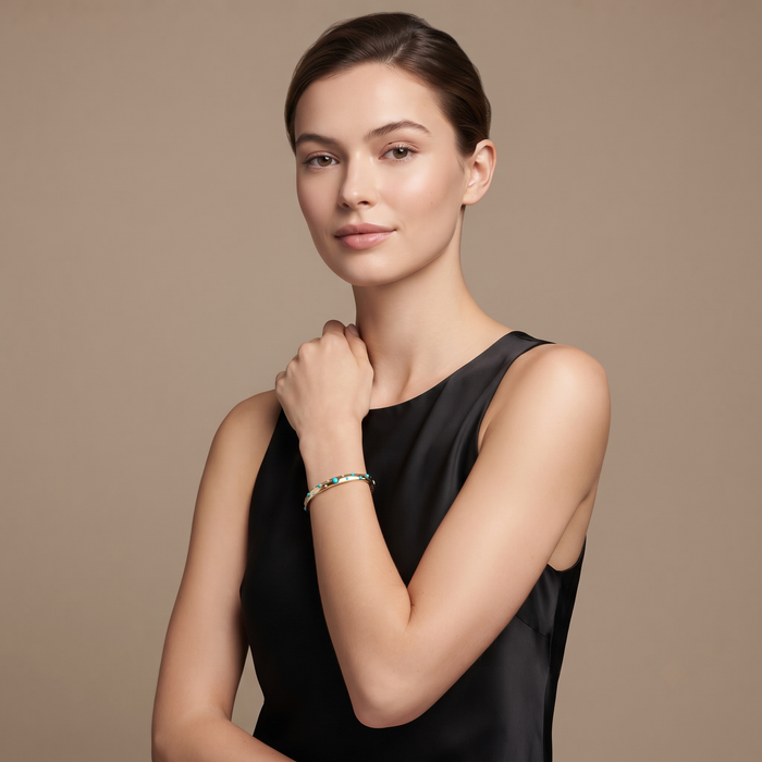 Linear Diamond Bangle Bracelet in 14K Yellow Gold