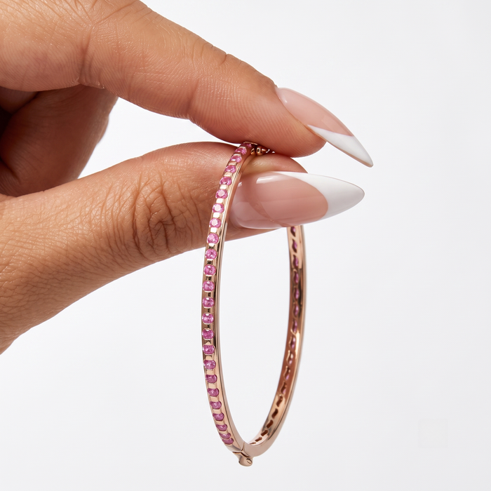 Radiant Elegance Bangle Bracelet in 14K Yellow Gold