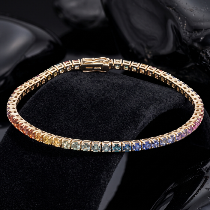 Chroma 14K Yellow Gold Multicolor Sapphire Bracelet