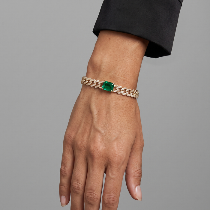 Aura Charm Mystic Bangle Bracelet in 14K Yellow Gold