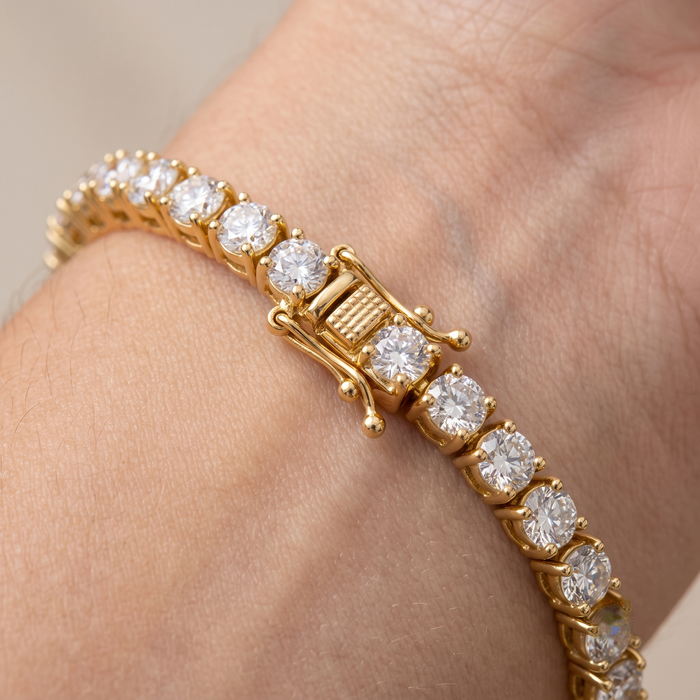 Elite Essence Diamond Tennis Bracelet in 14K Yellow Gold