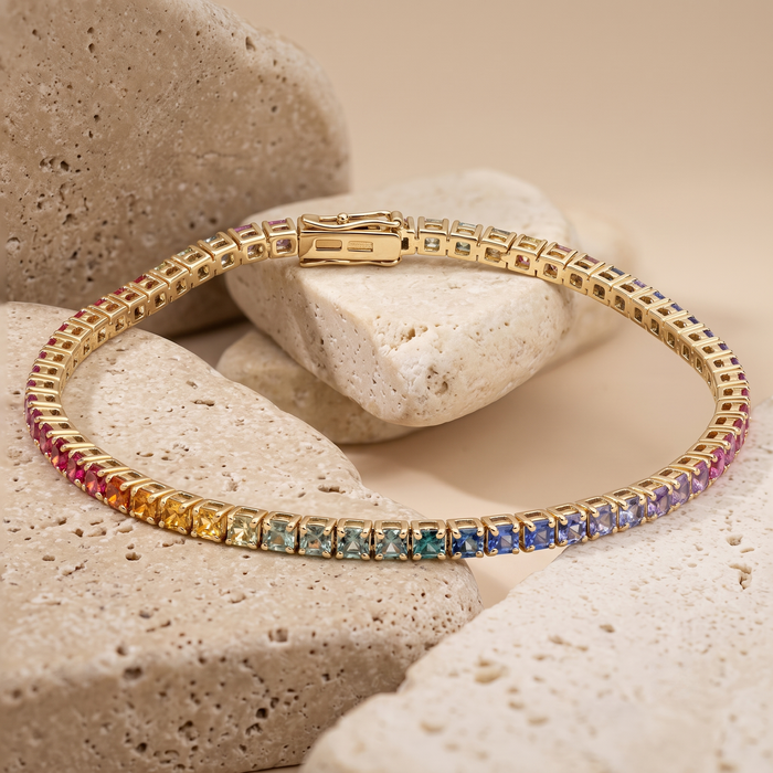 Chroma 14K Yellow Gold Multicolor Sapphire Bracelet