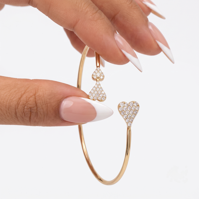 Nova Whisper Cuff Bangle Bracelet in 14K Yellow Gold