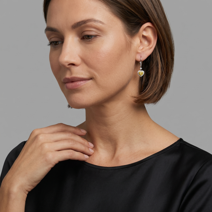 Radiant Endless 14K (or 18k upon request) Yellow Gold Diamond Drop Earrings