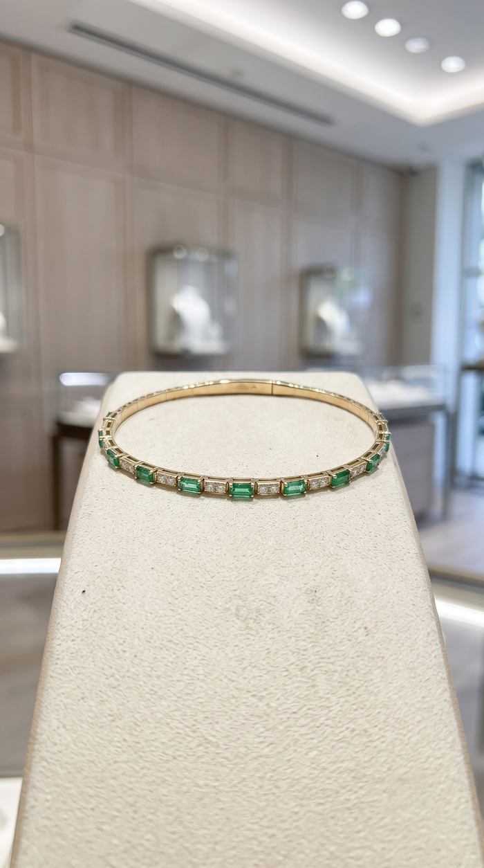 Eternal Shine Designer Diamond Bracelet in 14K Yellow Gold