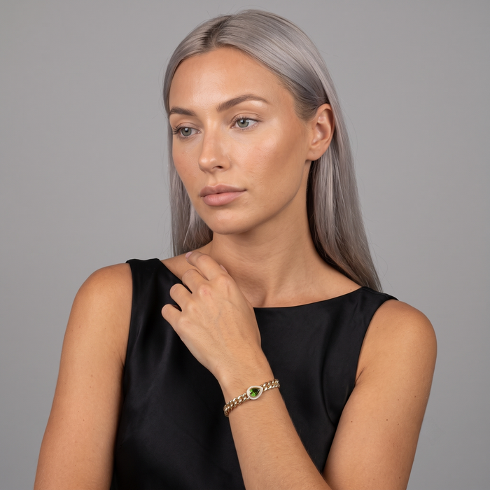 Radiance Charm Bangle Bracelet in 14K Yellow Gold