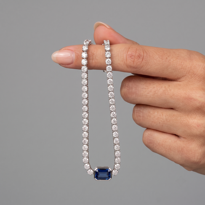 Dazzling Amethyst Tennis Bracelet in 18K Yellow Gold