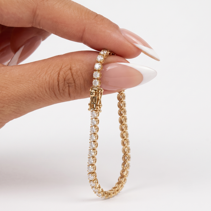 Elite Essence Diamond Tennis Bracelet in 14K Yellow Gold