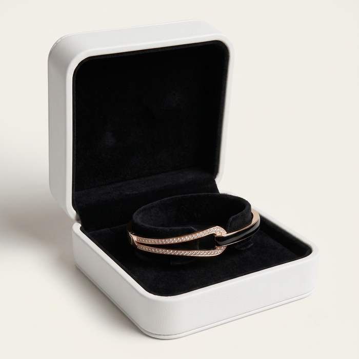 Morning Clip Diamond Bangle Bracelet in 14K Yellow Gold