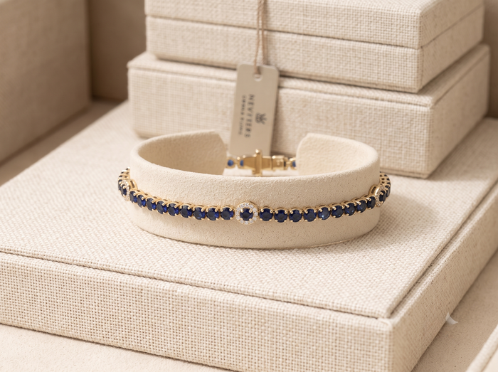 Diamond Solitaire Tennis Bracelet in 14K Yellow Gold