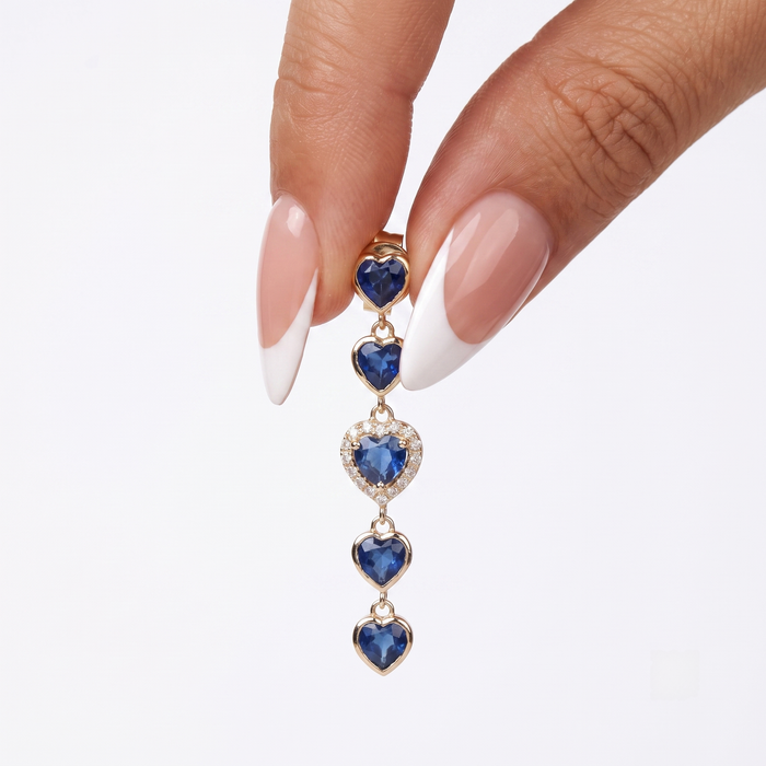 Embrace Diamond 14K (or 18k upon request) Yellow Gold Drop Earrings