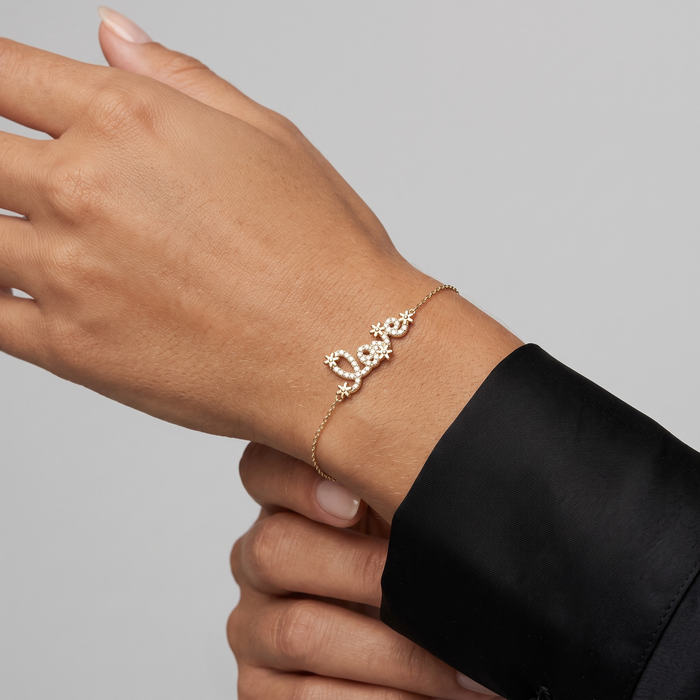 Serenade Diamond Bangle Bracelet in 14K Yellow Gold