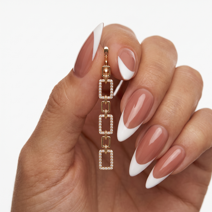 Diamond Comet Drop Earrings in 14K Yellow Gold