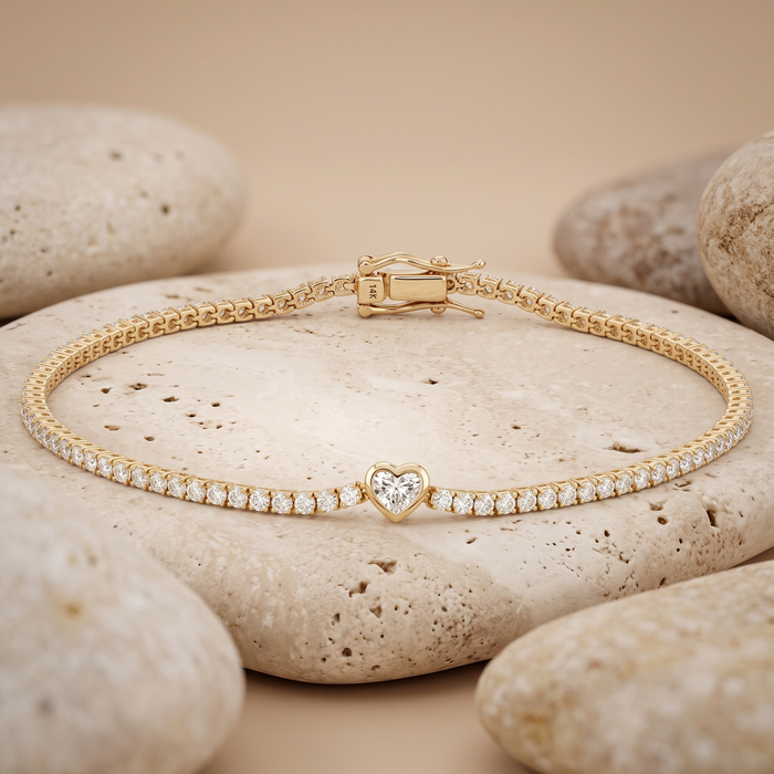 Diamond Stardust Tennis Bracelet in 14K Yellow Gold
