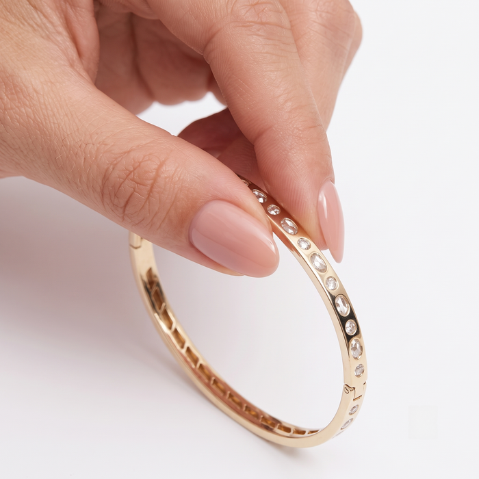 Stardust Flow Mixed Cut Diamond Bracelet in 14K Yellow Gold