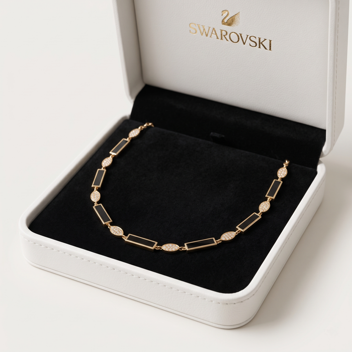Diamond Malachite Station Necklace in 14K Yellow Gold