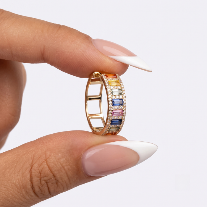 Daylight Radiance Hoop Earrings in 14K Yellow Gold