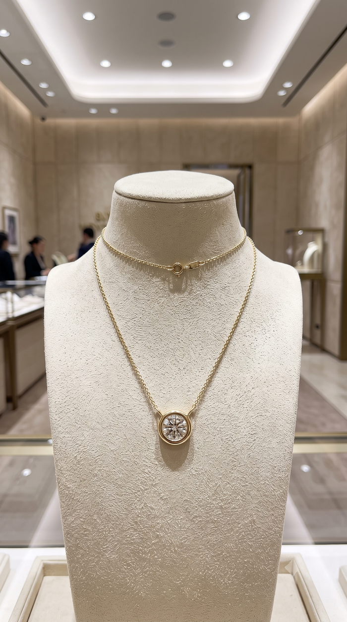Diamond Taurus Zodiac Necklace in 14K Yellow Gold